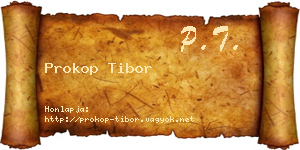 Prokop Tibor névjegykártya